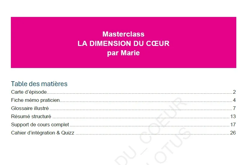 Livrables Masterclass La dimension du Coeur – Image 2